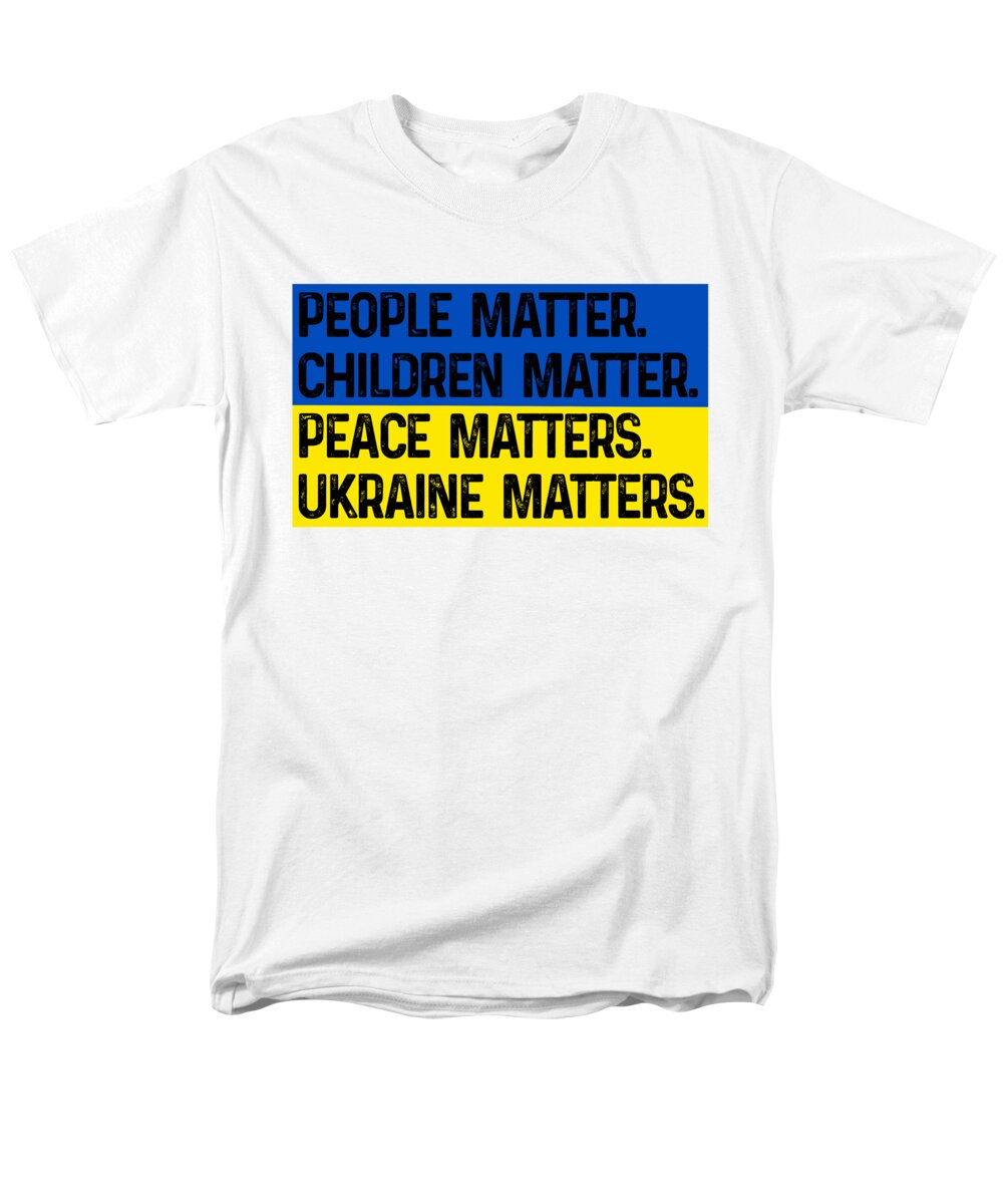 Ukraine Matters Ukrainian Flag - Men's T-Shirt (Regular Fit)