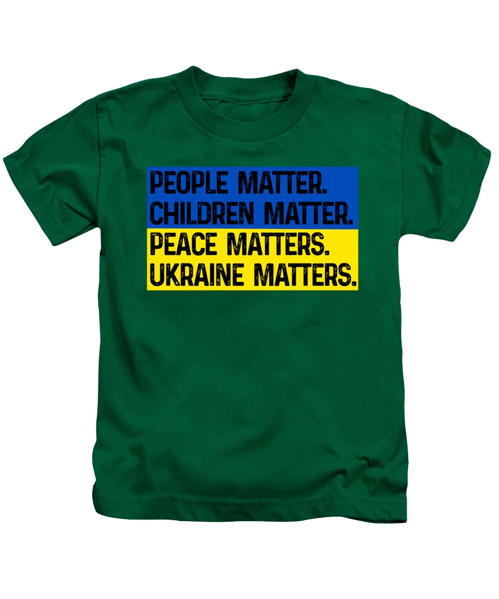 Ukraine Matters Ukrainian Flag - Kids T-Shirt