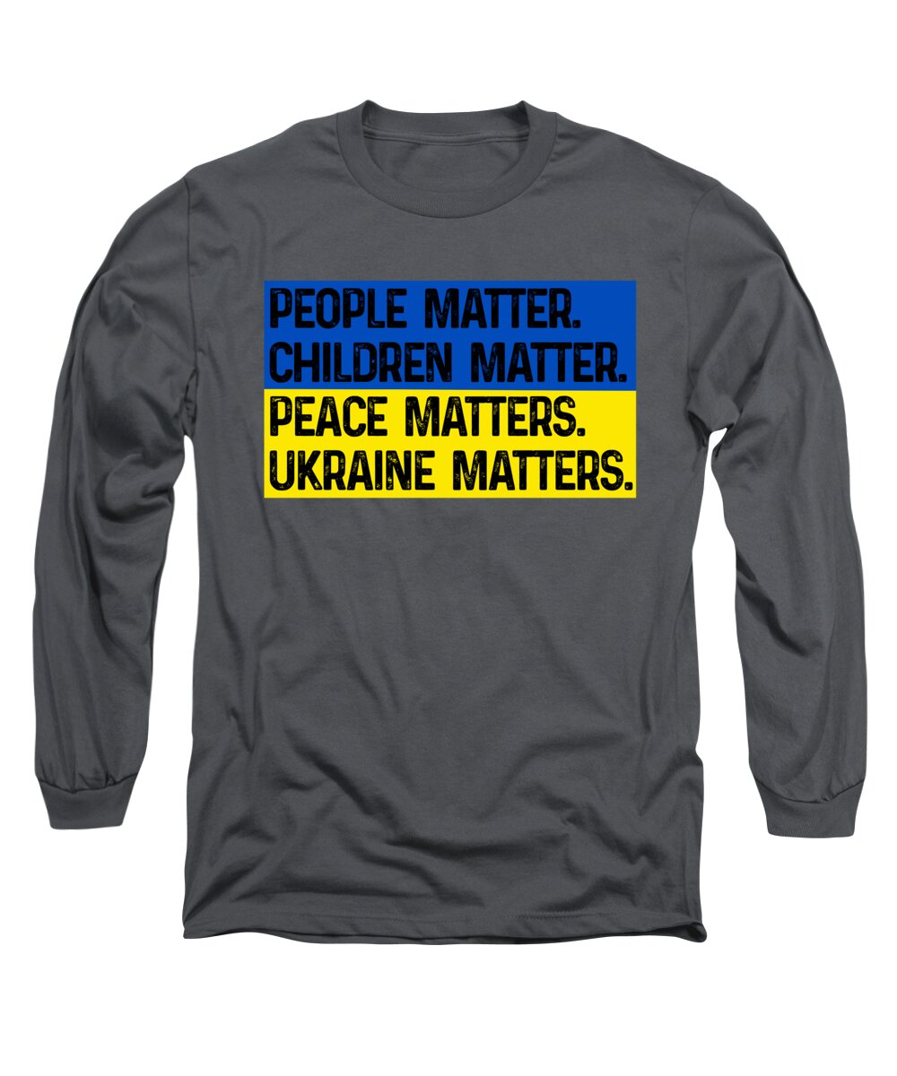 Ukraine Matters Ukrainian Flag - Long Sleeve T-Shirt