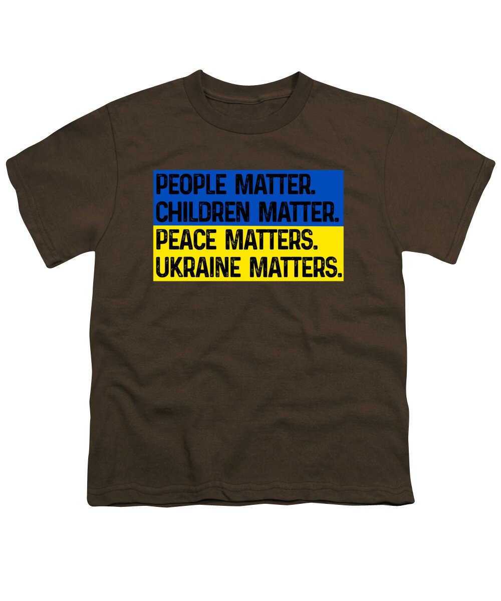 Ukraine Matters Ukrainian Flag - Youth T-Shirt