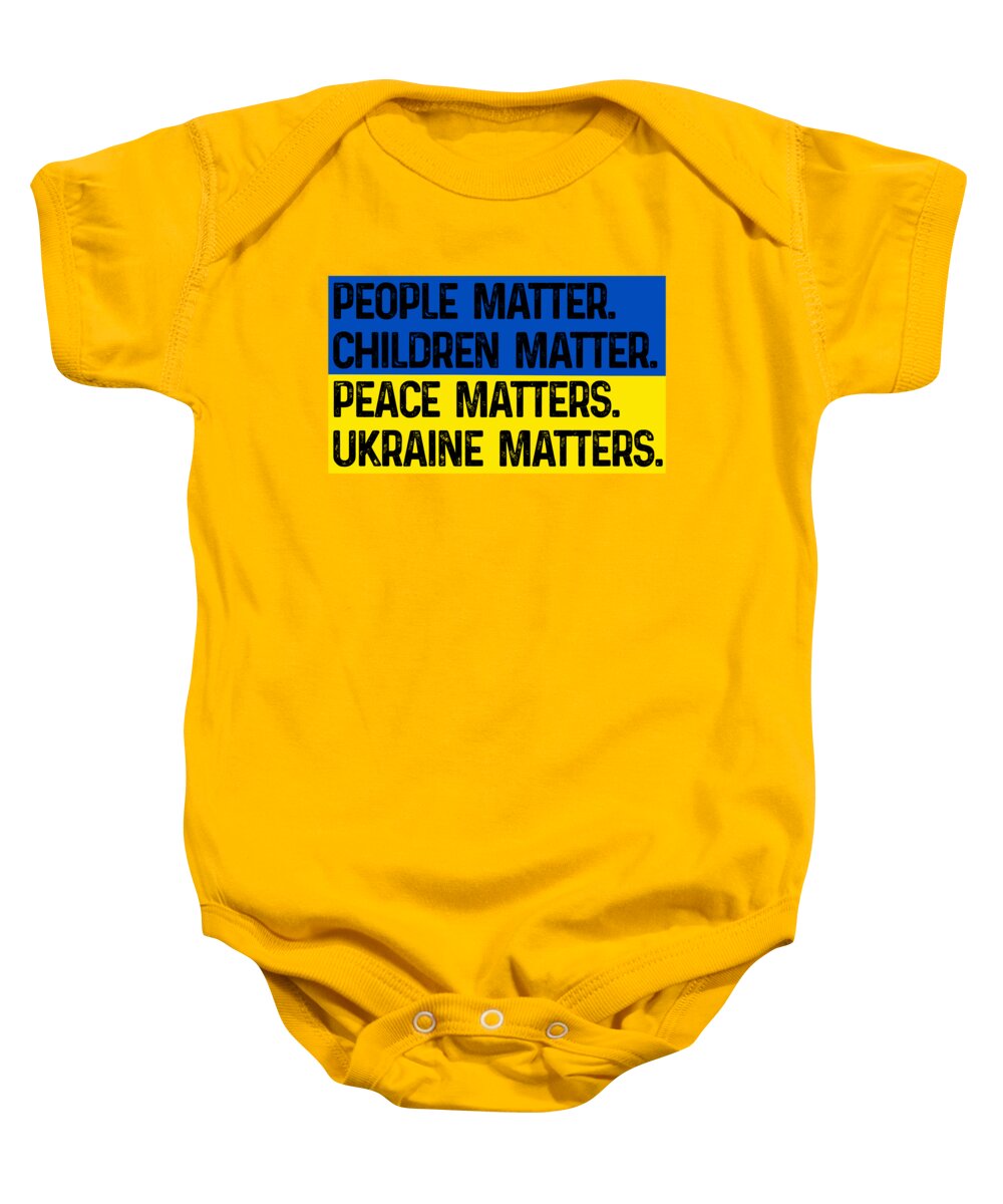 Ukraine Matters Ukrainian Flag - Baby Onesie
