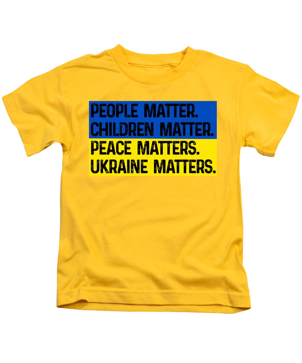 Ukraine Matters Ukrainian Flag - Kids T-Shirt