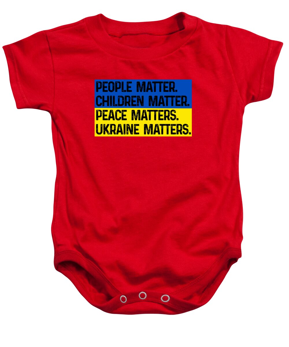 Ukraine Matters Ukrainian Flag - Baby Onesie
