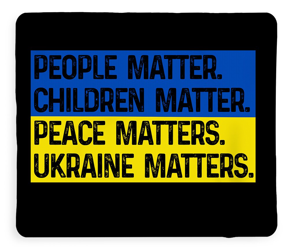 Ukraine Matters Ukrainian Flag - Blanket