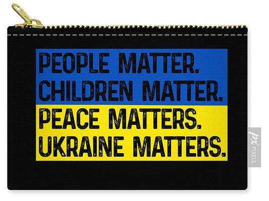 Ukraine Matters Ukrainian Flag - Zip Pouch