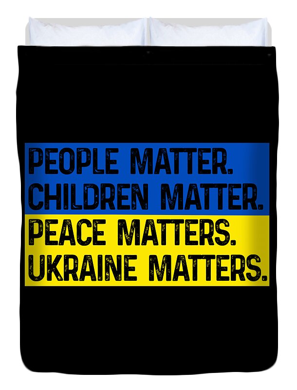 Ukraine Matters Ukrainian Flag - Duvet Cover