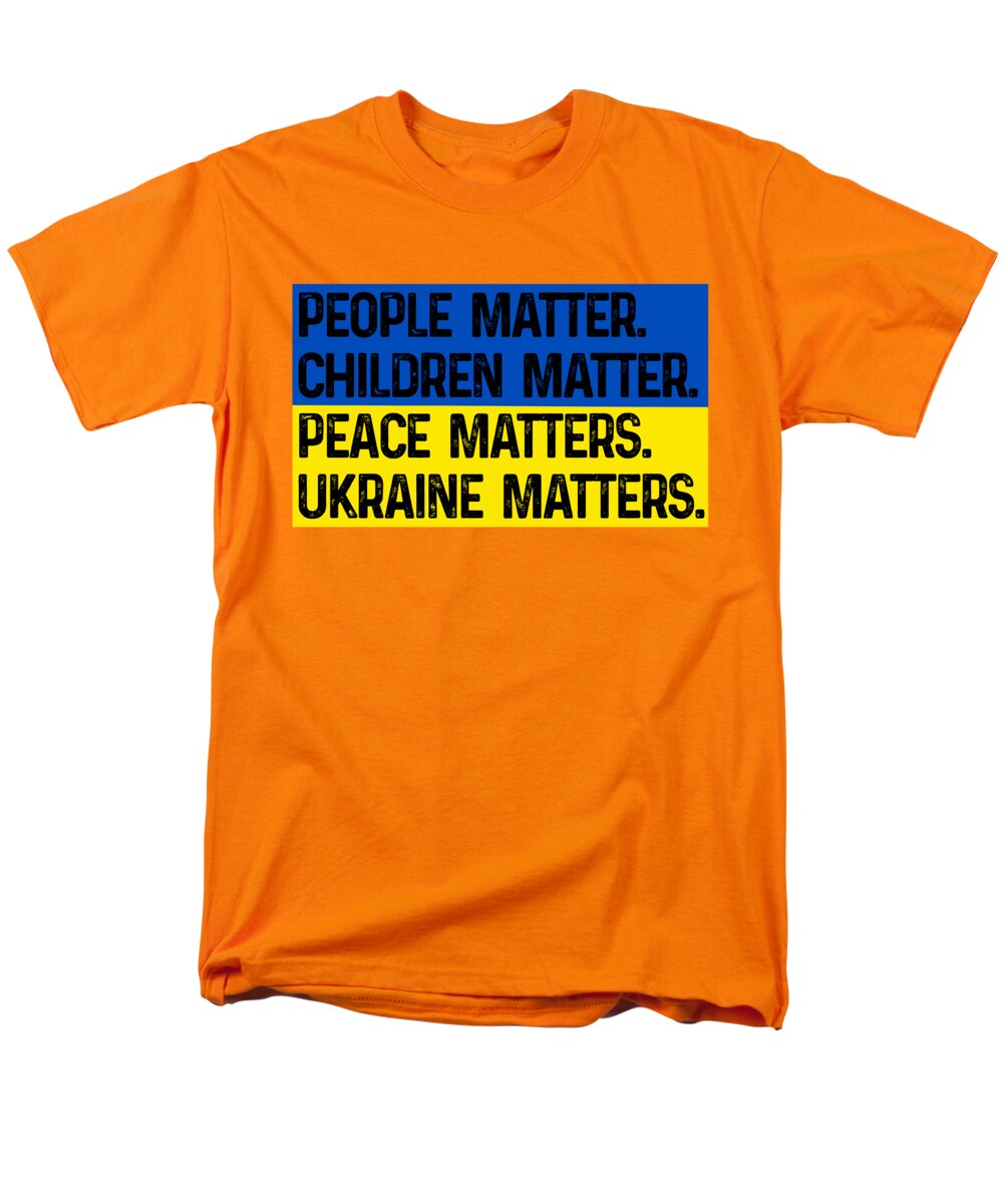 Ukraine Matters Ukrainian Flag - Men's T-Shirt (Regular Fit)