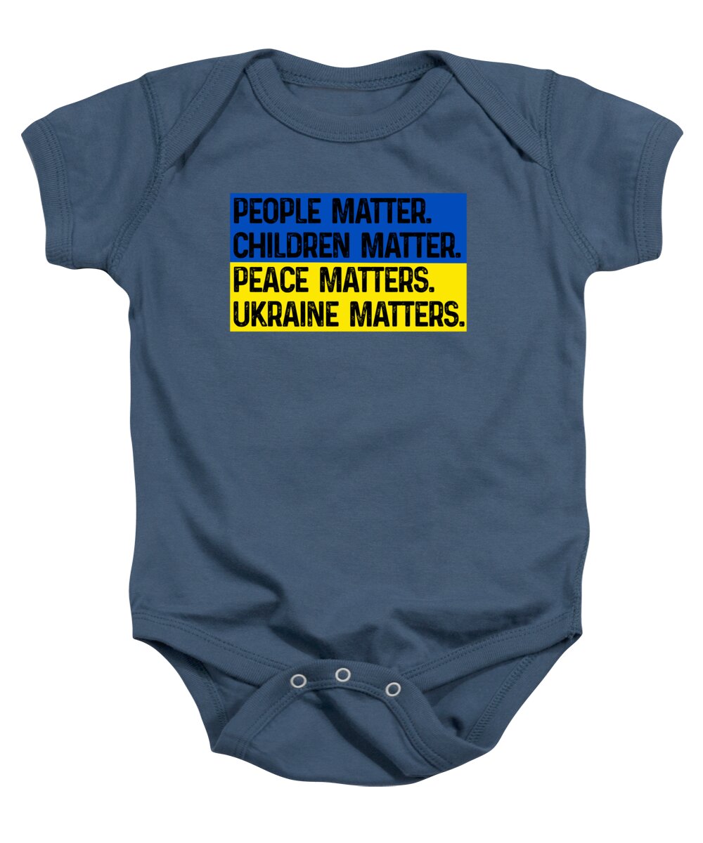 Ukraine Matters Ukrainian Flag - Baby Onesie