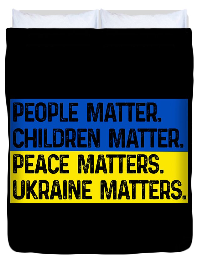 Ukraine Matters Ukrainian Flag - Duvet Cover