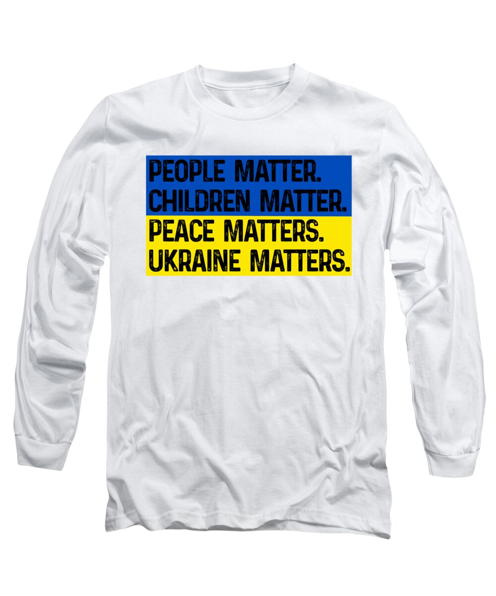 Ukraine Matters Ukrainian Flag - Long Sleeve T-Shirt