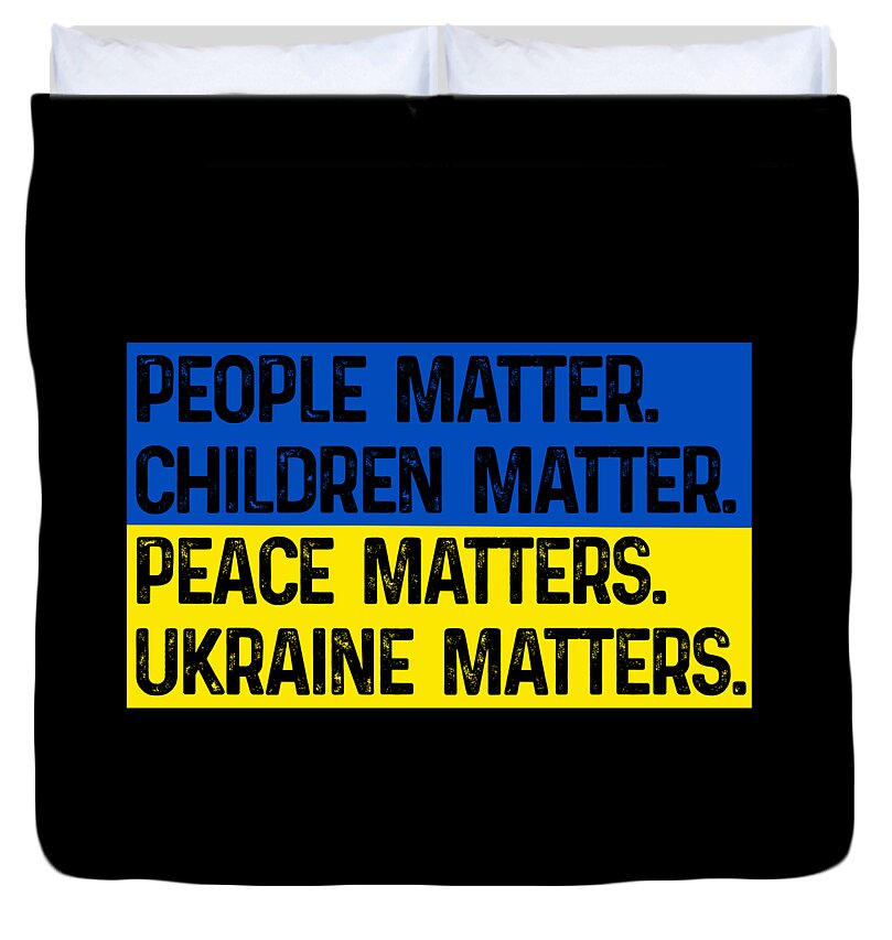 Ukraine Matters Ukrainian Flag - Duvet Cover