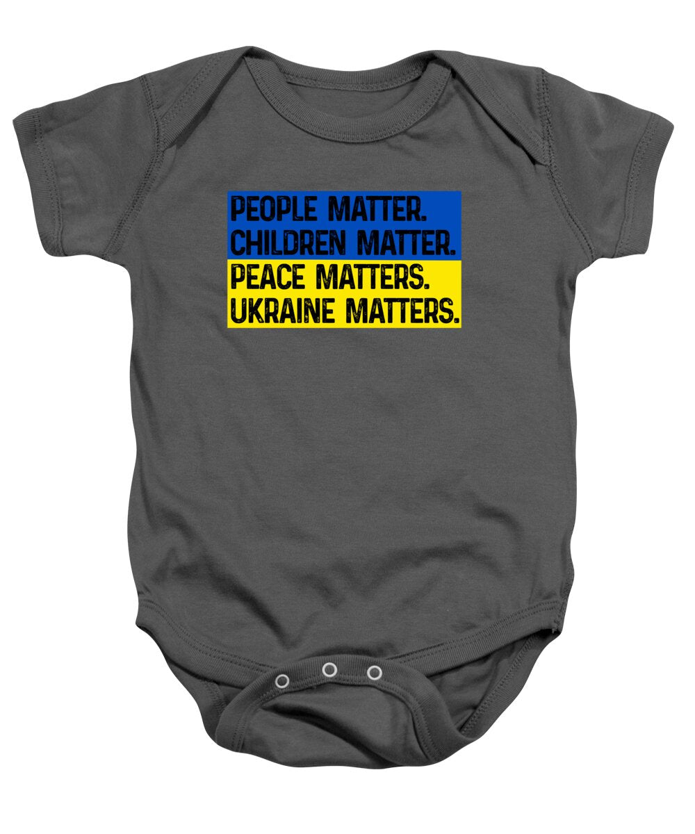 Ukraine Matters Ukrainian Flag - Baby Onesie