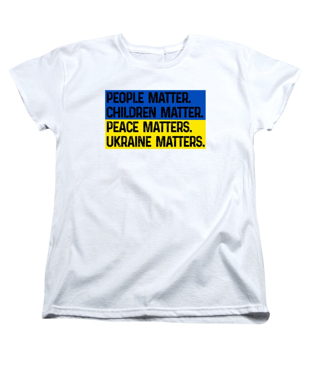 Ukraine Matters Ukrainian Flag - Women's T-Shirt (Standard Fit)