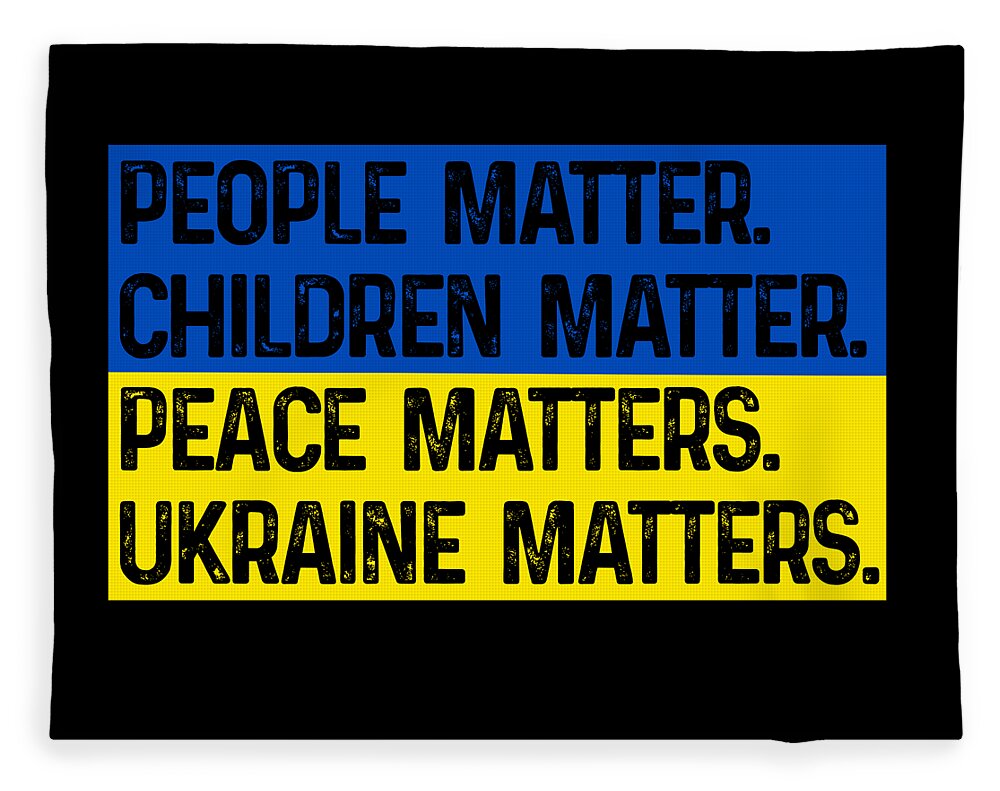 Ukraine Matters Ukrainian Flag - Blanket