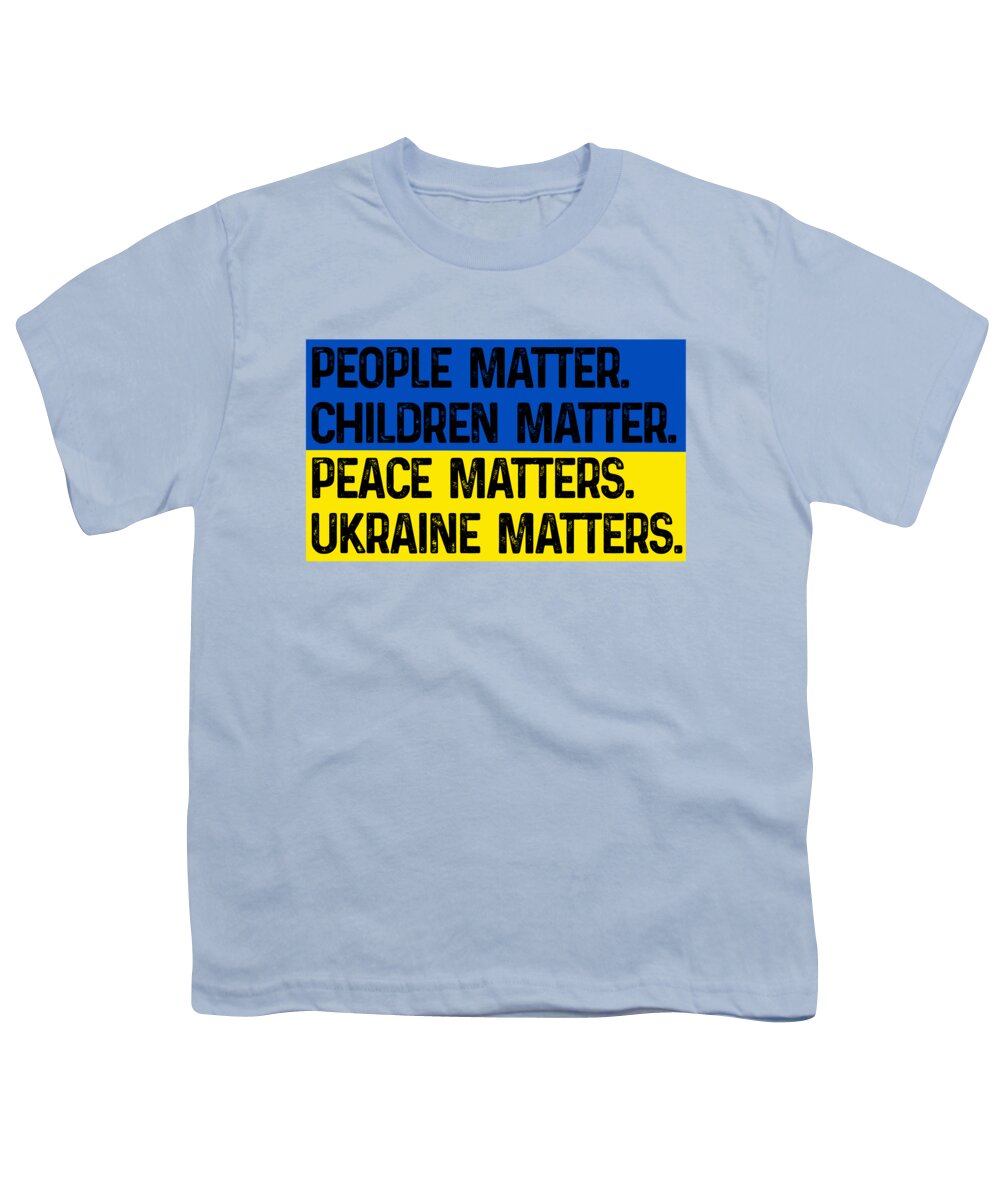 Ukraine Matters Ukrainian Flag - Youth T-Shirt