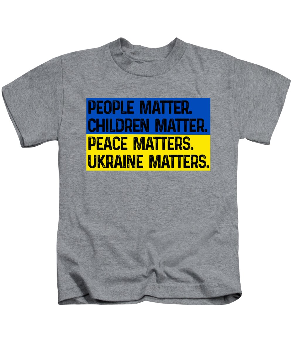 Ukraine Matters Ukrainian Flag - Kids T-Shirt