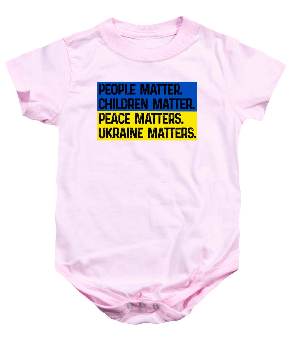 Ukraine Matters Ukrainian Flag - Baby Onesie