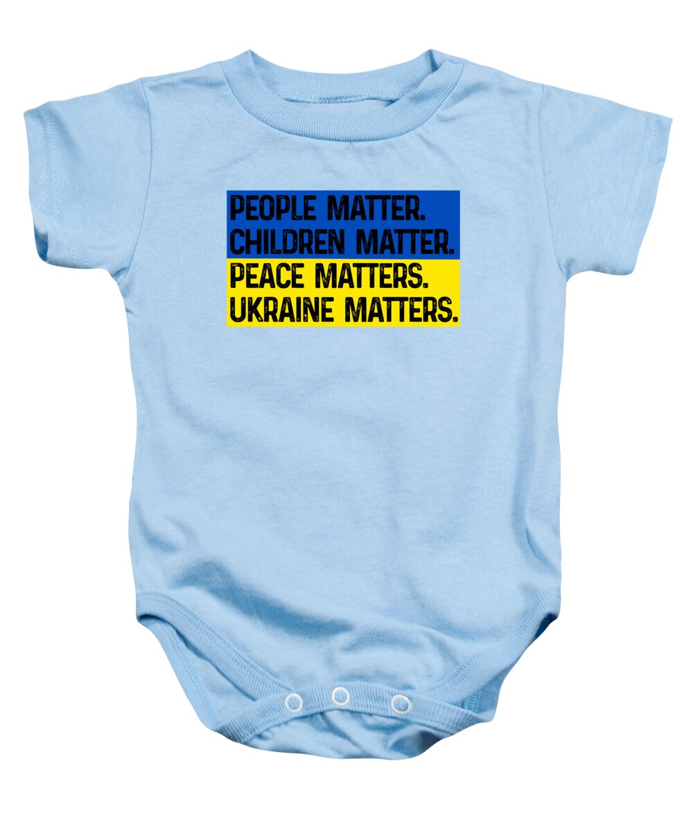 Ukraine Matters Ukrainian Flag - Baby Onesie