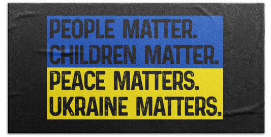 Ukraine Matters Ukrainian Flag - Beach Towel