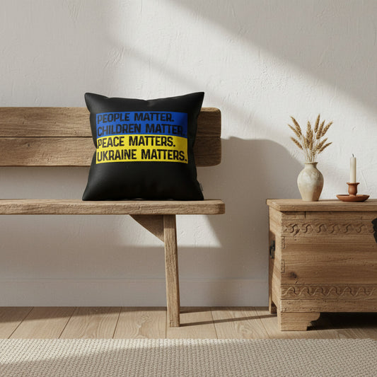 Ukraine Matters Ukrainian Flag - Throw Pillow
