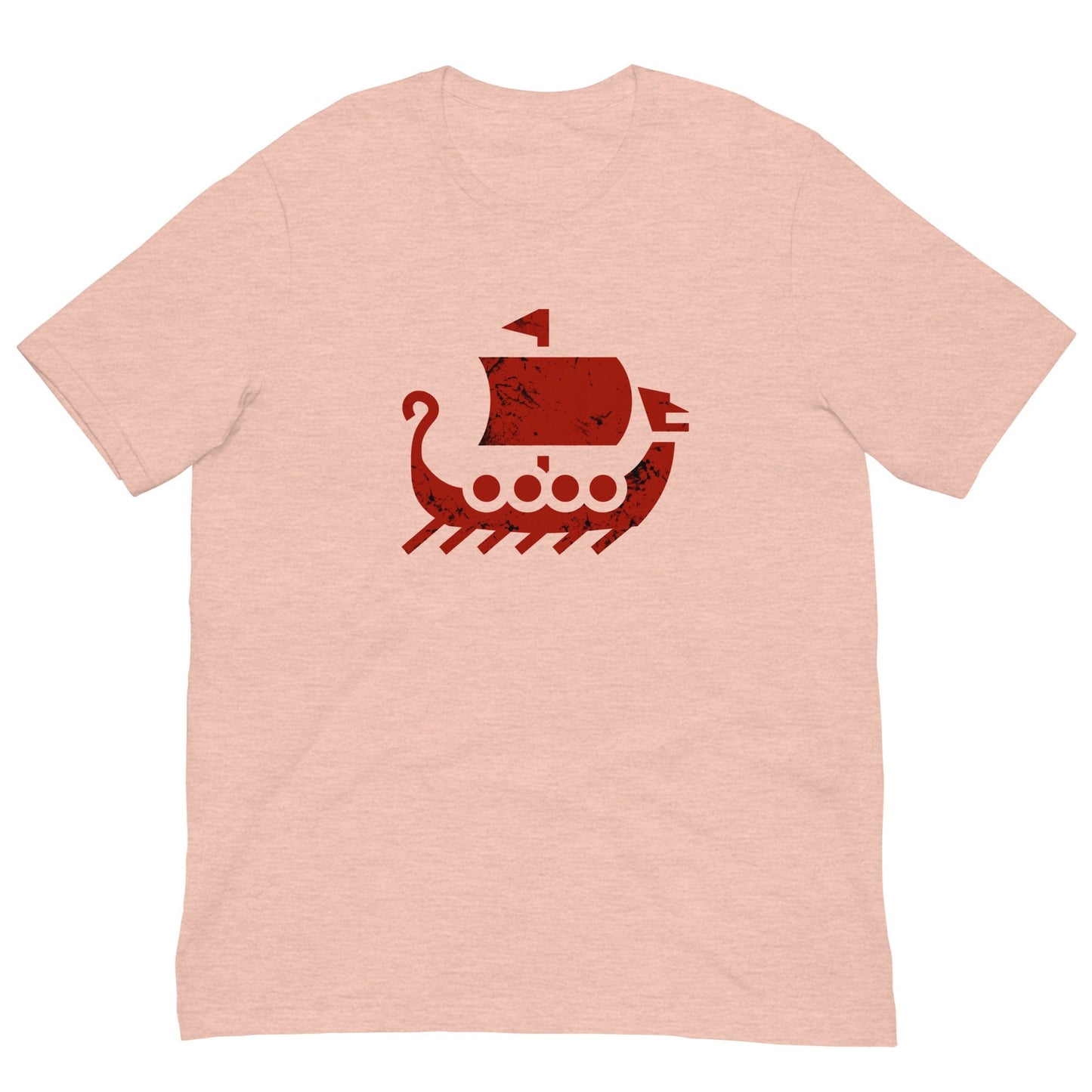 Viking Drakkar Ship T-shirt Heather Prism Peach / XS