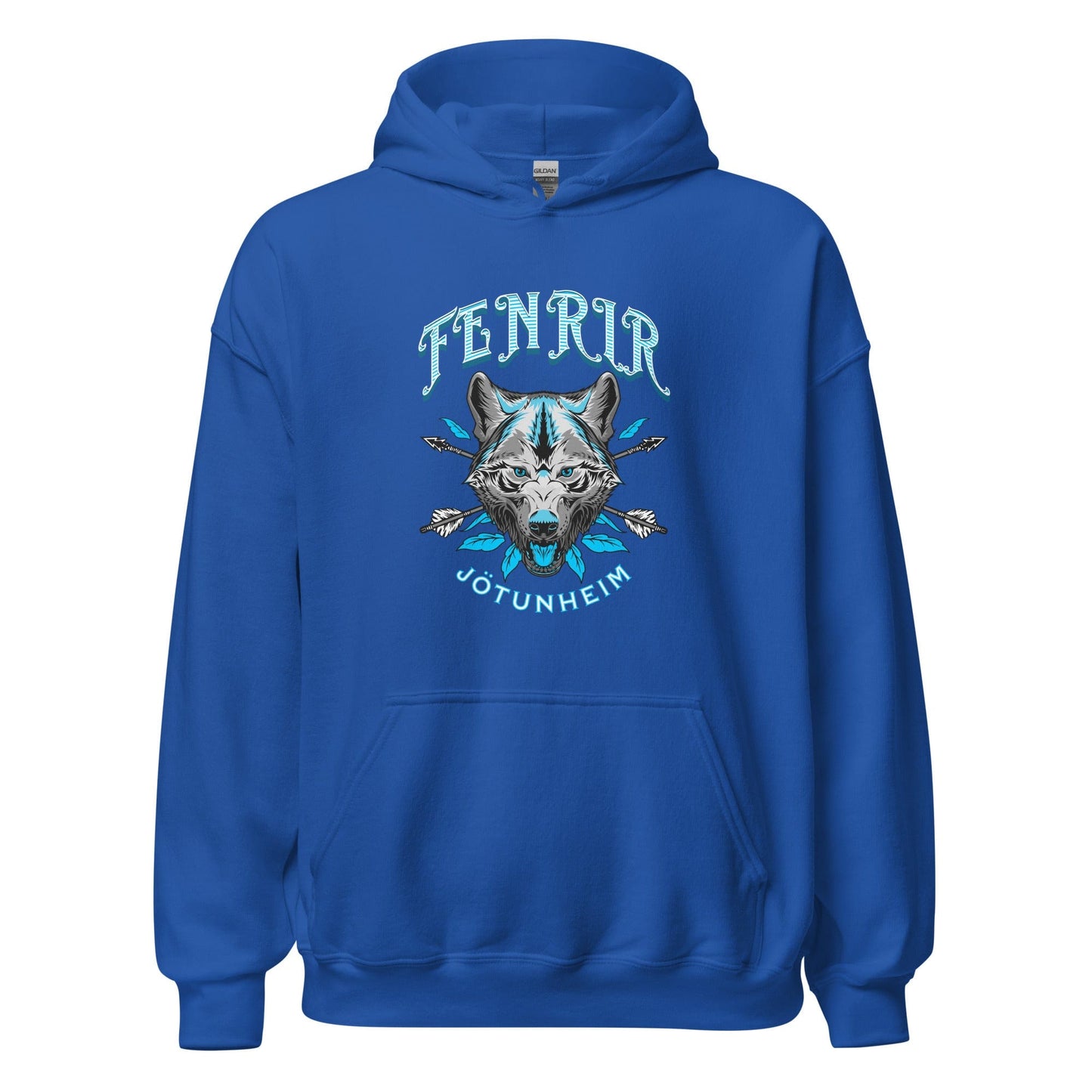 Viking Wolf Unisex Hoodie Royal / S