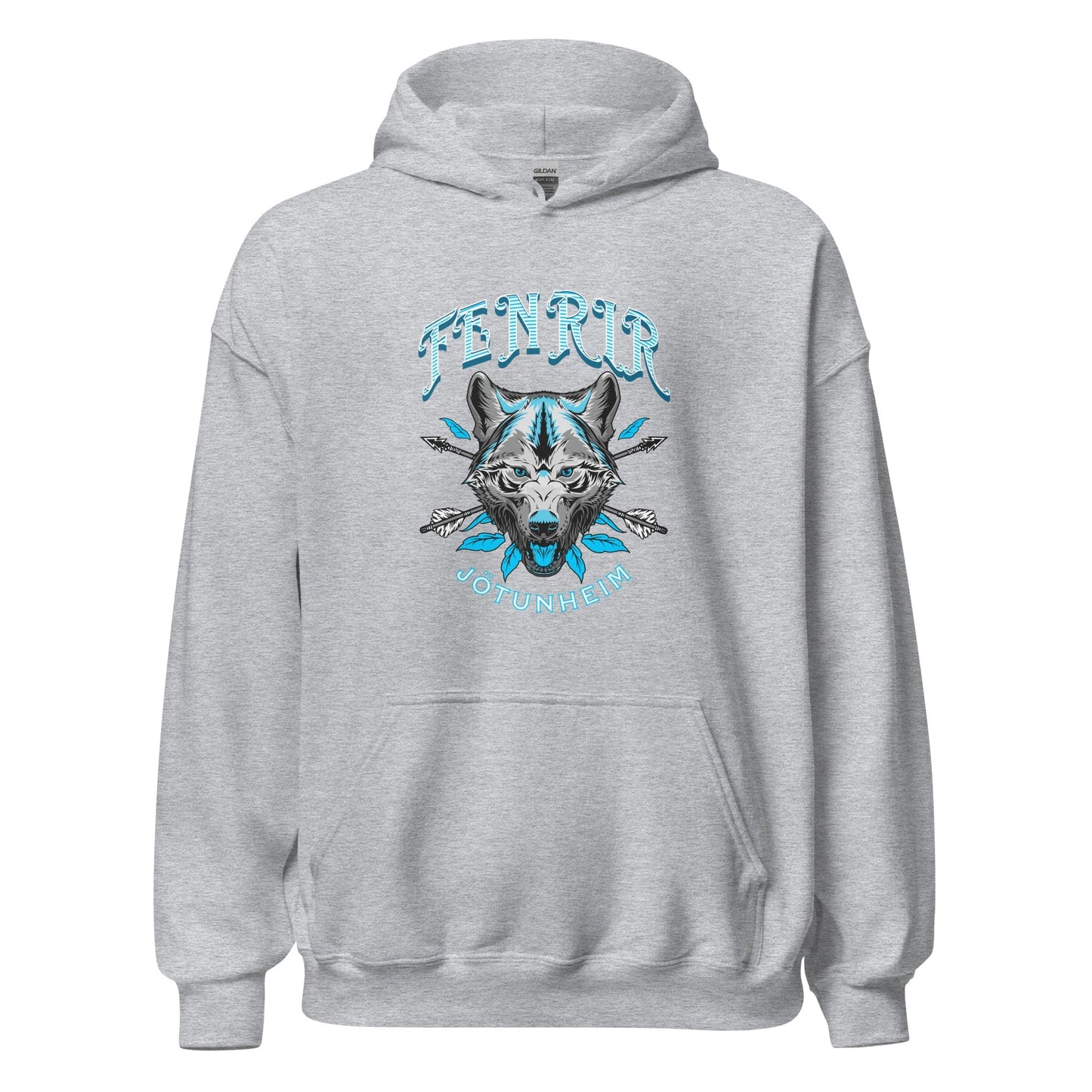 Viking Wolf Unisex Hoodie Sport Grey / S
