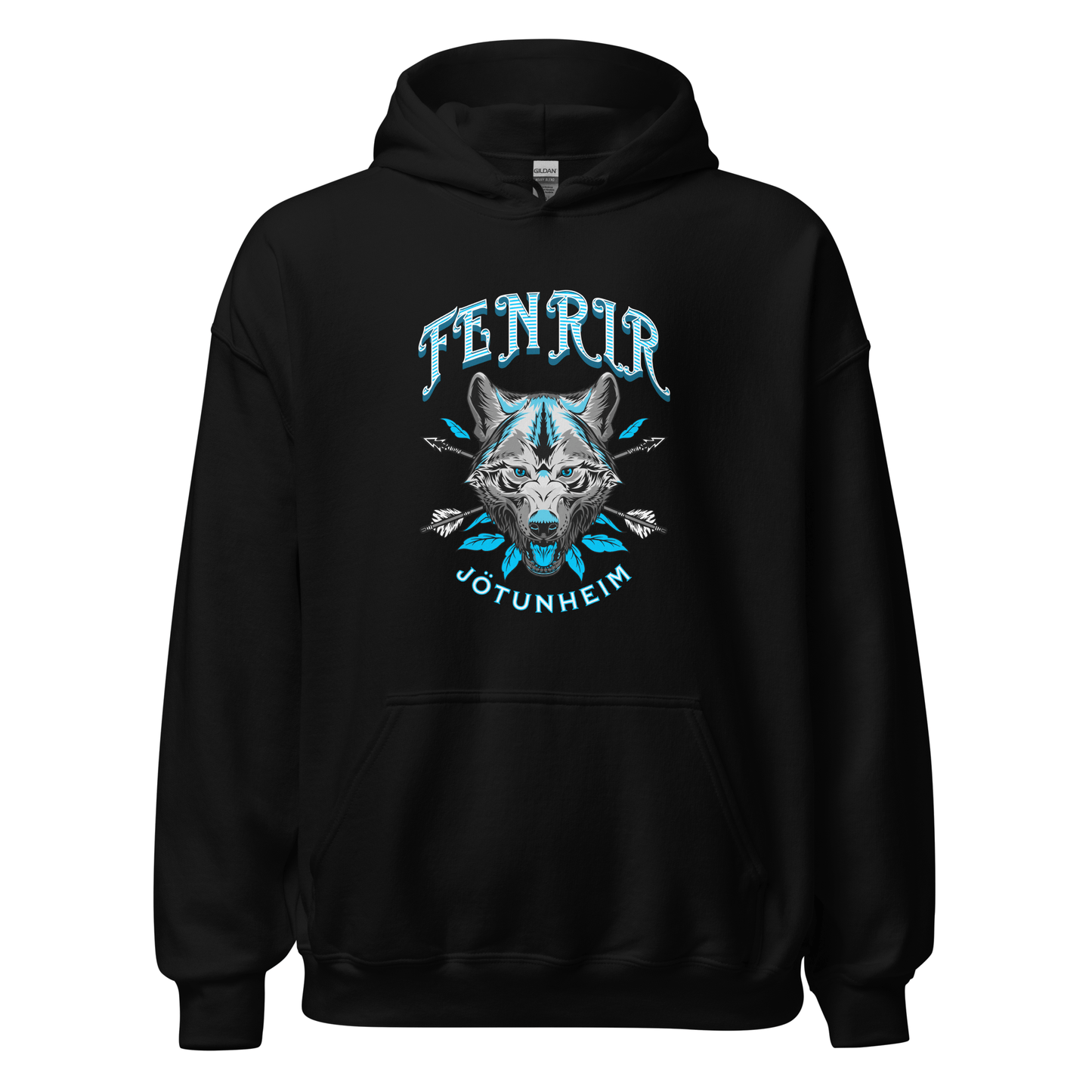 Viking Wolf Unisex Hoodie Black / S