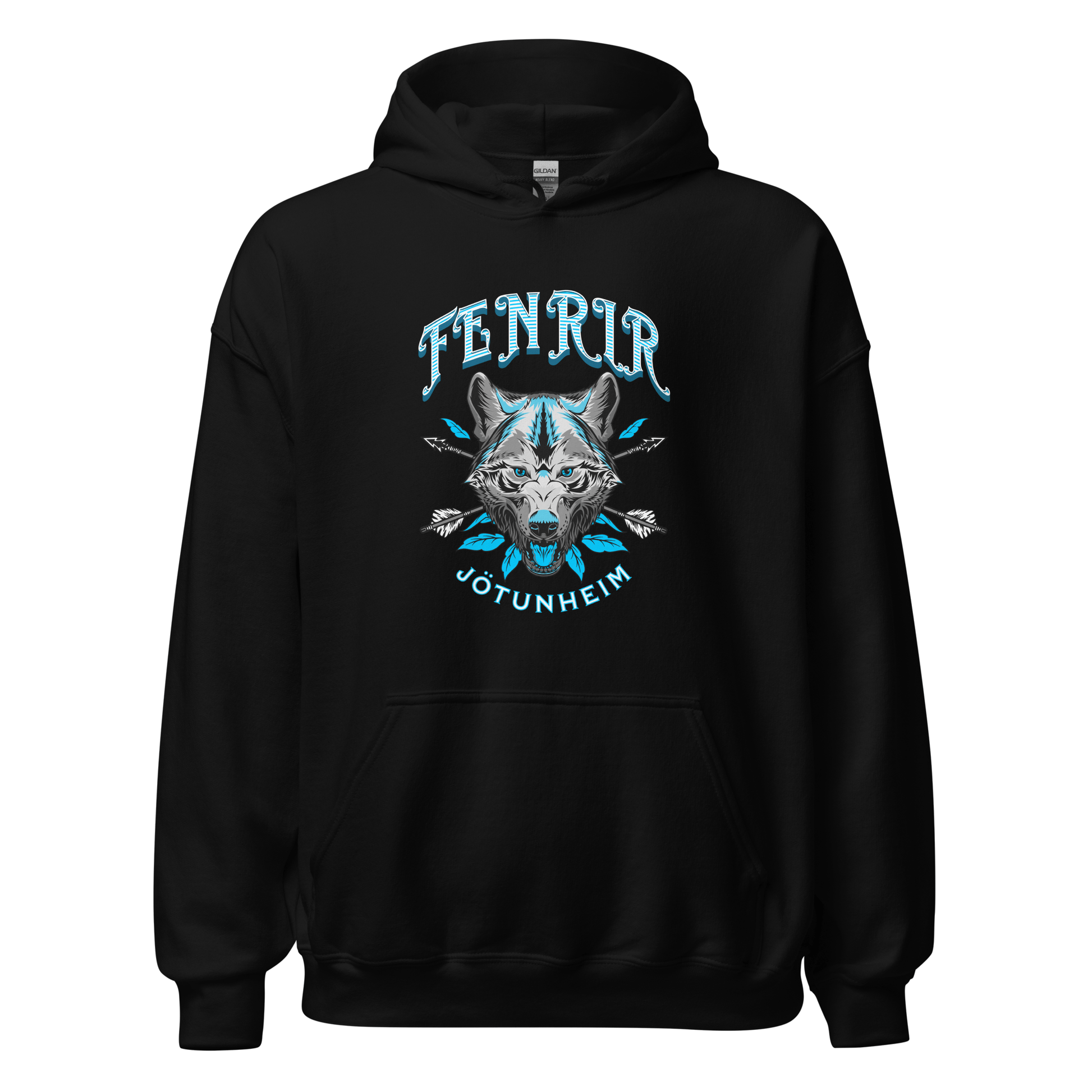 Viking Wolf Unisex Hoodie Black / S