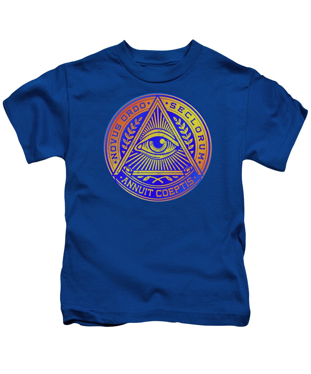 Vintage Illuminati Symbol Novus Ordo Seal - Kids T-Shirt