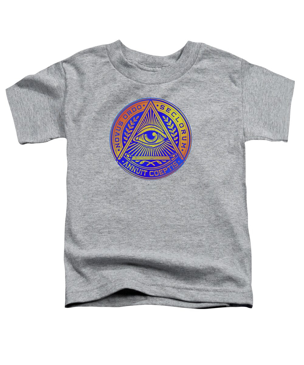 Vintage Illuminati Symbol Novus Ordo Seal - Toddler T-Shirt