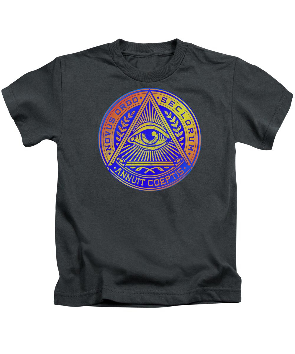 Vintage Illuminati Symbol Novus Ordo Seal - Kids T-Shirt