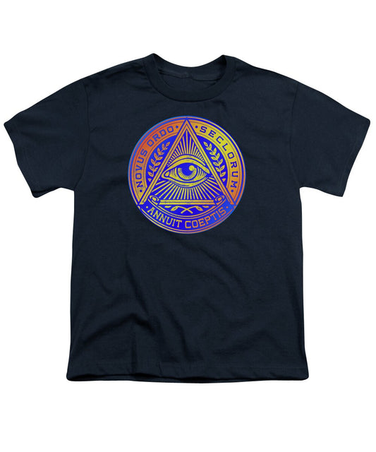 Vintage Illuminati Symbol Novus Ordo Seal - Youth T-Shirt