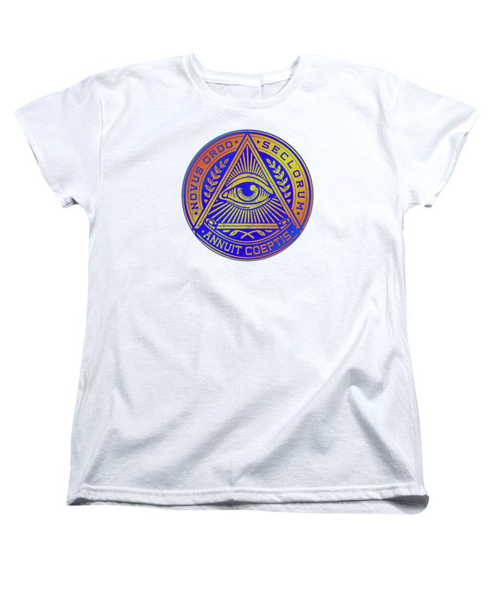 Vintage Illuminati Symbol Novus Ordo Seal - Women's T-Shirt (Standard Fit)