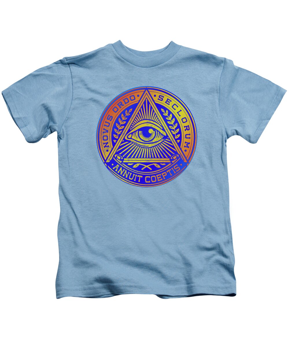 Vintage Illuminati Symbol Novus Ordo Seal - Kids T-Shirt