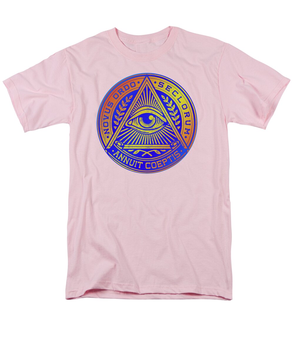 Vintage Illuminati Symbol Novus Ordo Seal - Men's T-Shirt (Regular Fit)