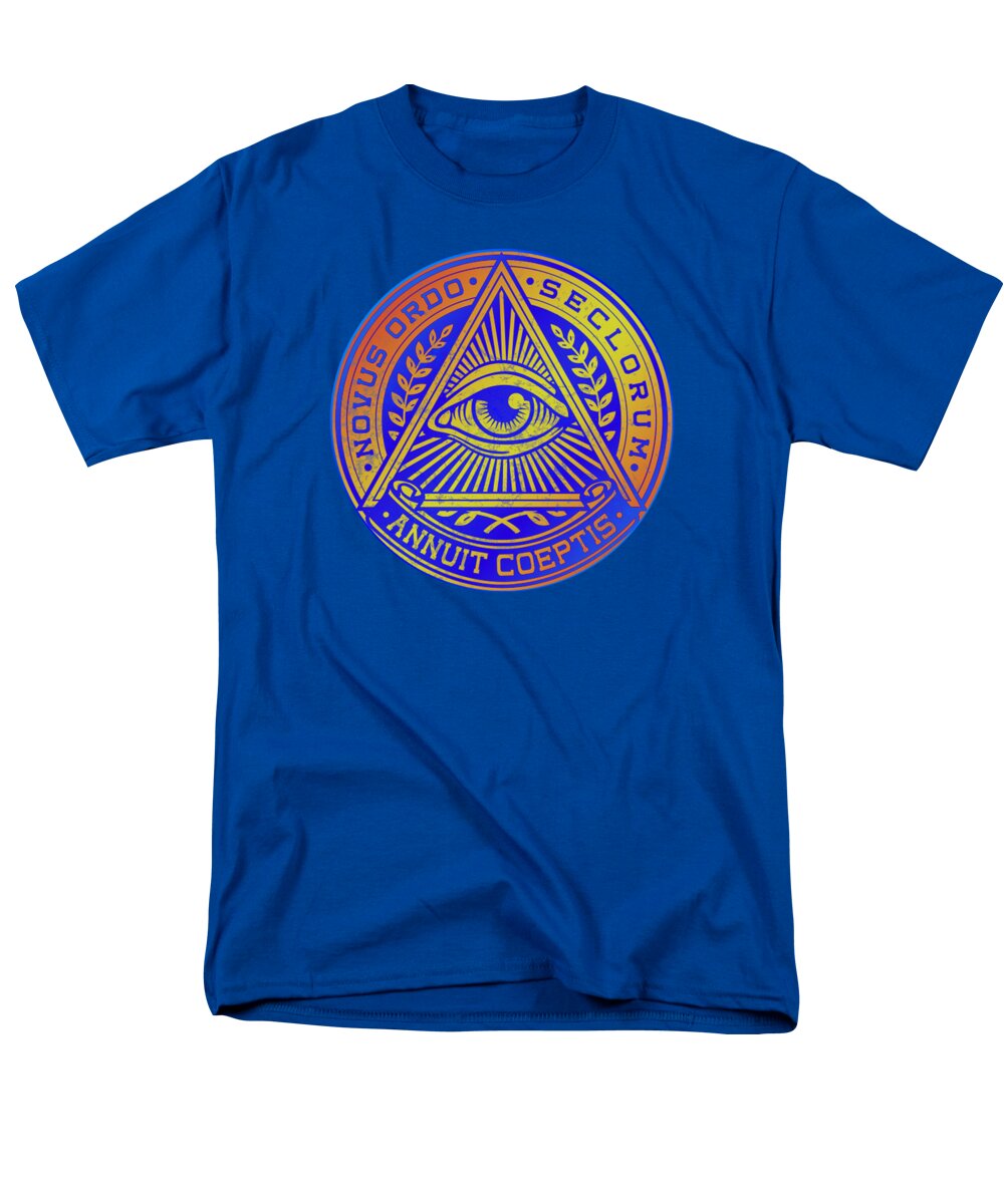 Vintage Illuminati Symbol Novus Ordo Seal - Men's T-Shirt (Regular Fit)