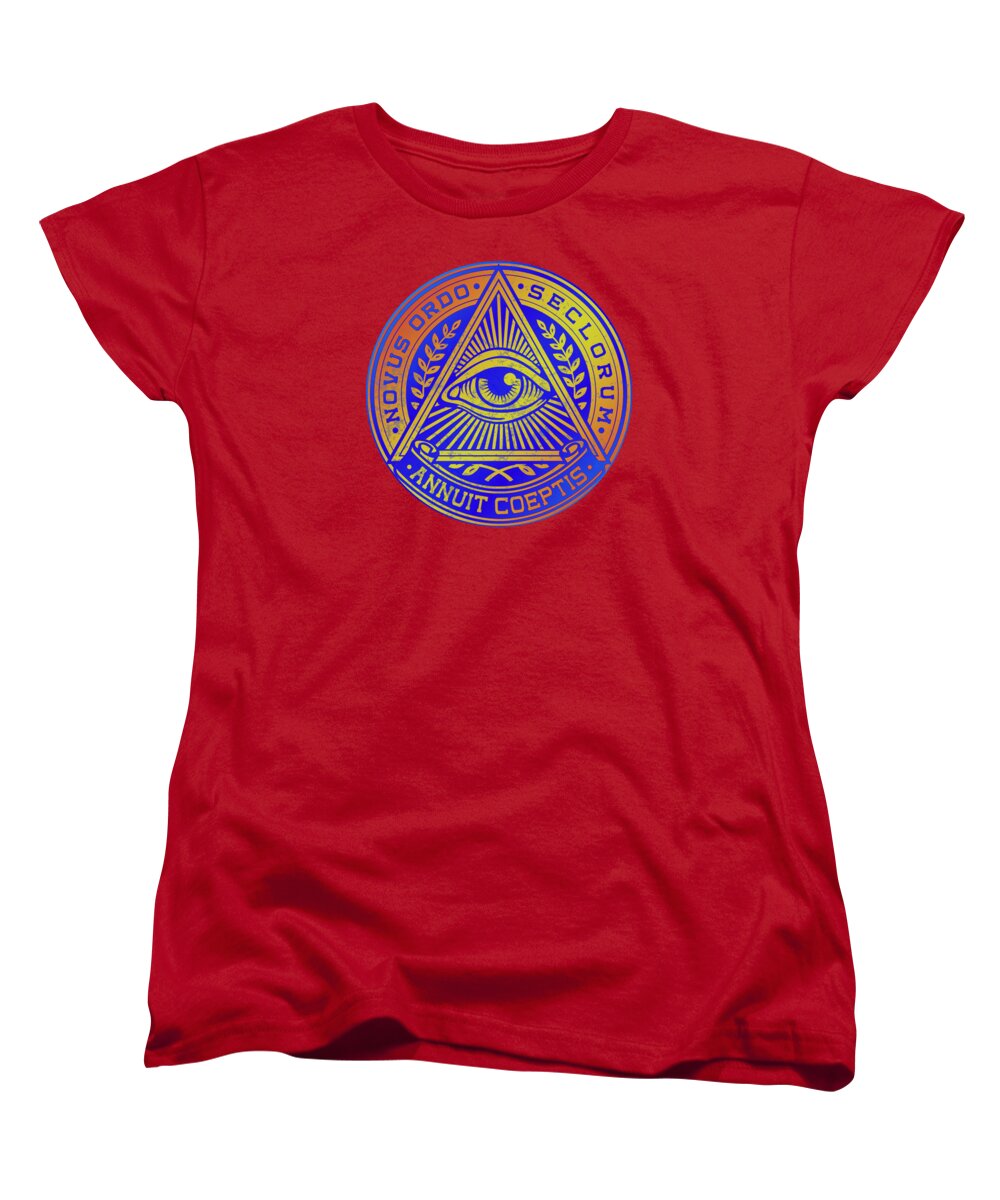 Vintage Illuminati Symbol Novus Ordo Seal - Women's T-Shirt (Standard Fit)