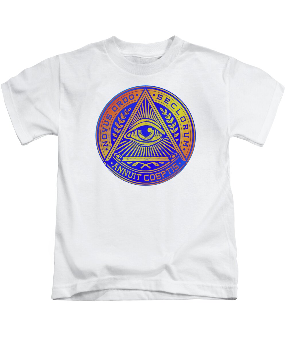 Vintage Illuminati Symbol Novus Ordo Seal - Kids T-Shirt