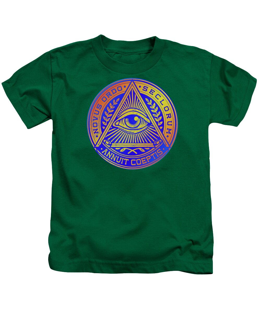 Vintage Illuminati Symbol Novus Ordo Seal - Kids T-Shirt