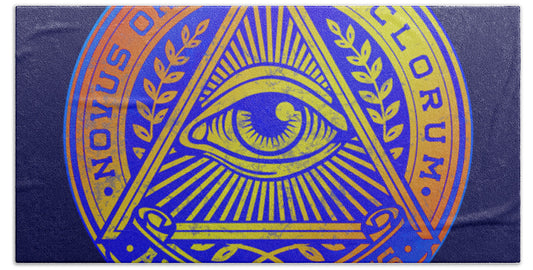 Vintage Illuminati Symbol Novus Ordo Seal - Bath Towel
