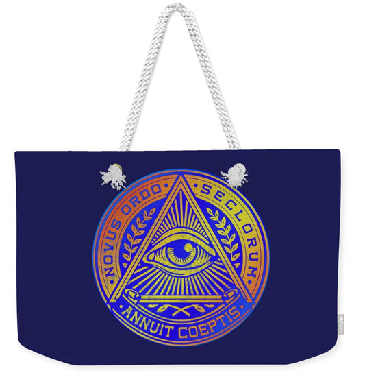 Vintage Illuminati Symbol Novus Ordo Seal - Weekender Tote Bag