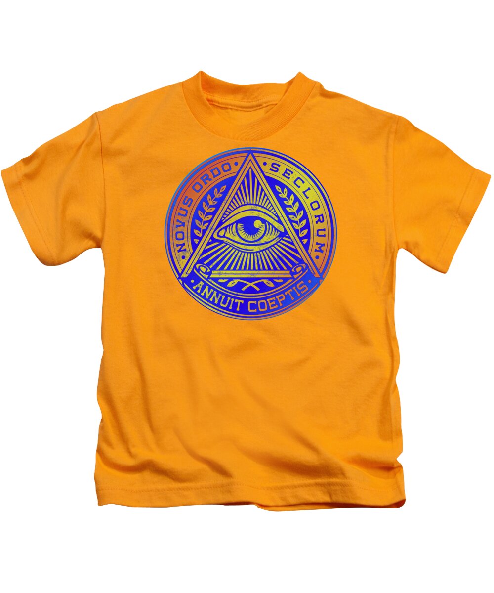 Vintage Illuminati Symbol Novus Ordo Seal - Kids T-Shirt