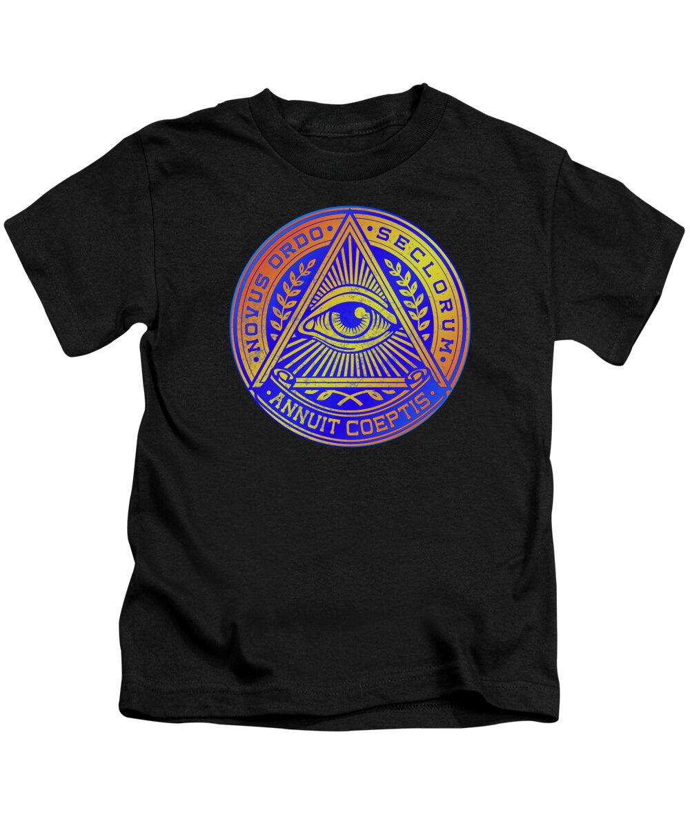 Vintage Illuminati Symbol Novus Ordo Seal - Kids T-Shirt