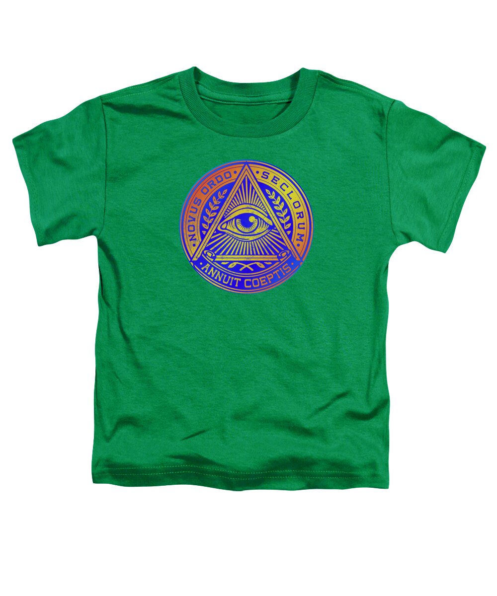 Vintage Illuminati Symbol Novus Ordo Seal - Toddler T-Shirt