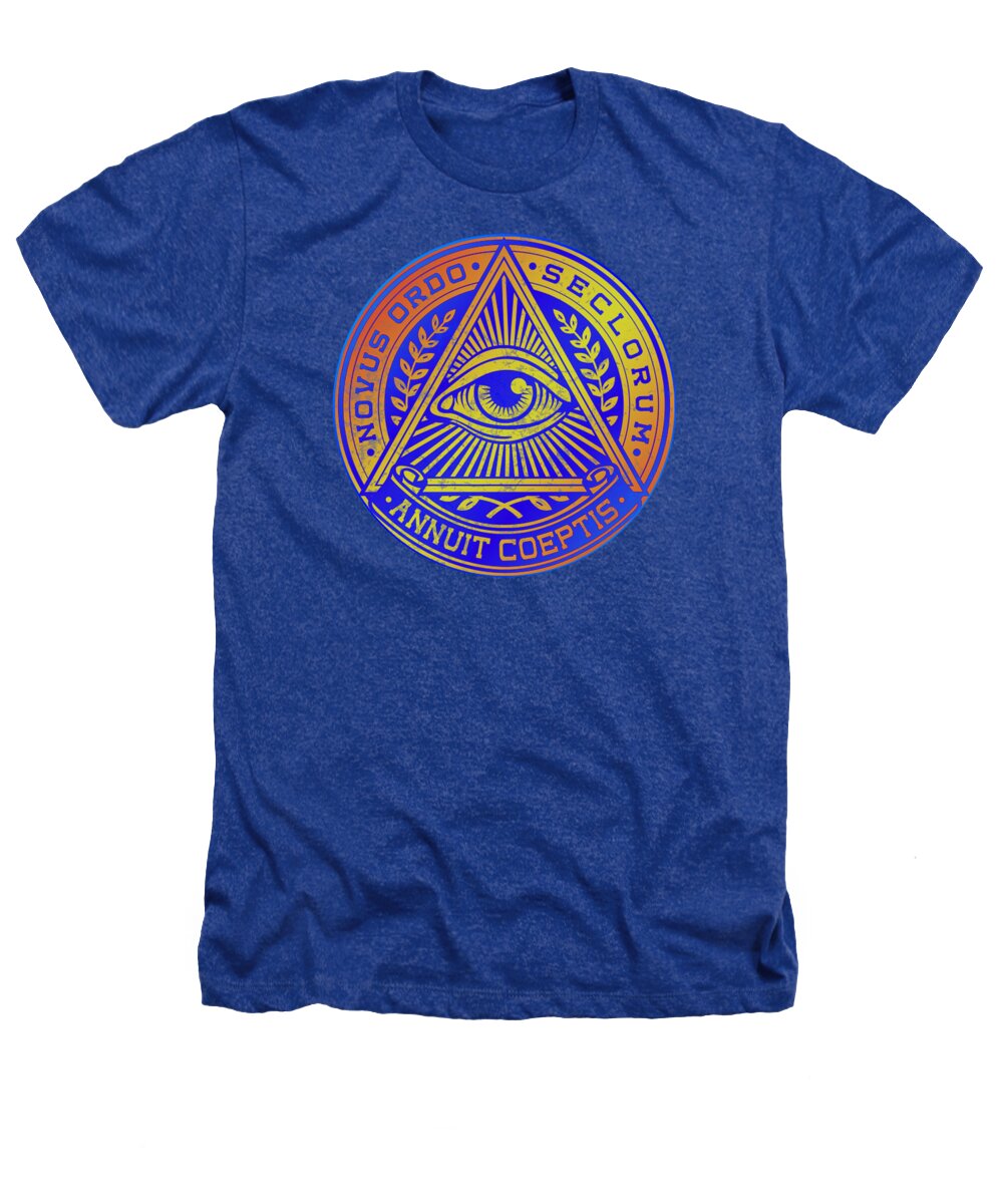 Vintage Illuminati Symbol Novus Ordo Seal - Heathers T-Shirt