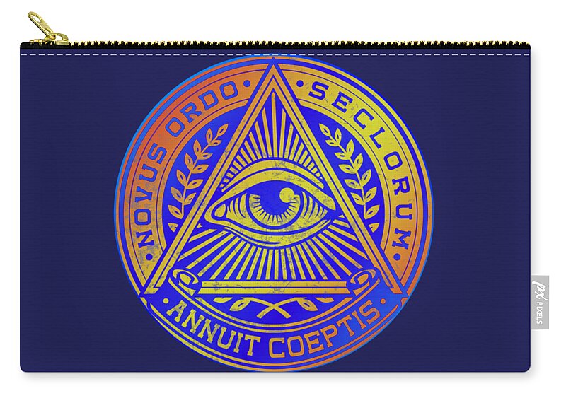 Vintage Illuminati Symbol Novus Ordo Seal - Zip Pouch