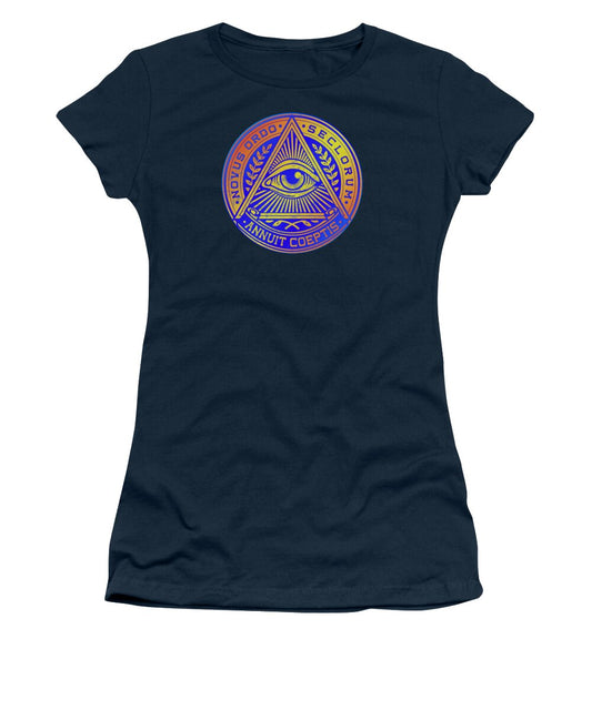 Vintage Illuminati Symbol Novus Ordo Seal - Women's T-Shirt