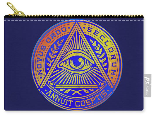 Vintage Illuminati Symbol Novus Ordo Seal - Zip Pouch