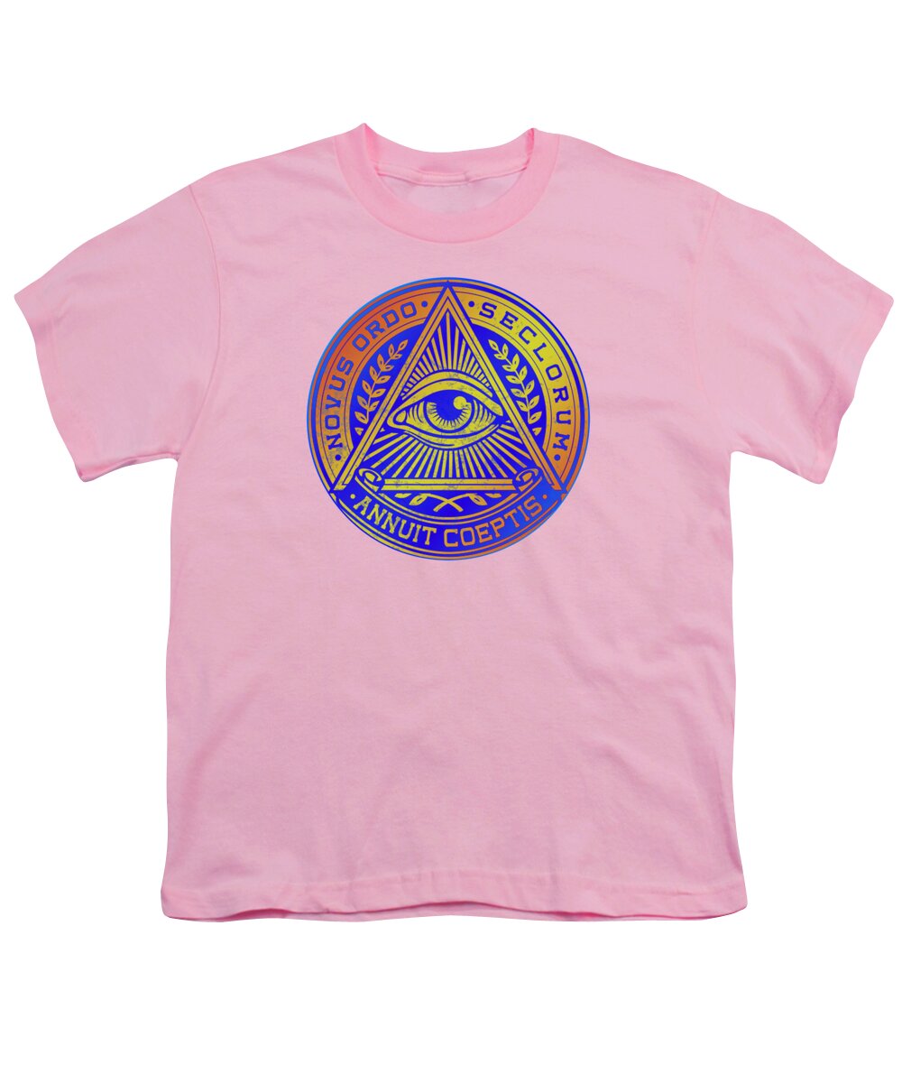 Vintage Illuminati Symbol Novus Ordo Seal - Youth T-Shirt